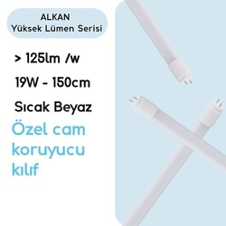 150cm 19W 2400lm 3000K Sıcak Beyaz T8 LED Tüp Yüksek Lümen - 1