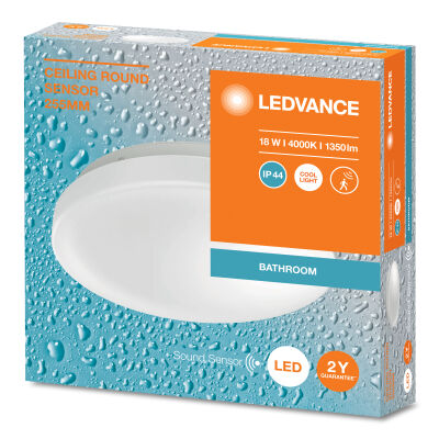 Ceiling Round 255mm SEN 18W 840 IP44 Ses Sensörlü Sıvaüstü Armatür - 1