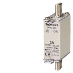 3NA3 SERİSİ NH-BIÇAKLI SİGORTA BUŞONU 80A BOY 000 GENİŞLİK 21mm - SIEMENS